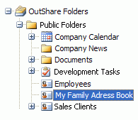 shared contacts outlook
